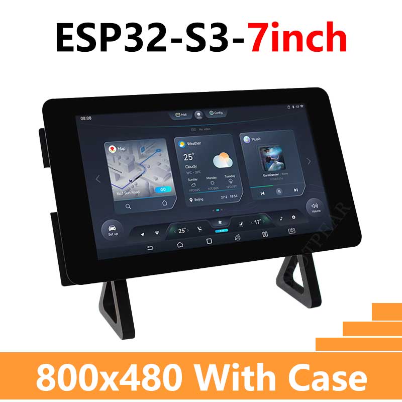 ESP32-S3 7inch LCD Display TouchScreen 800×480 WiFi Bluetooth CAN RS485 Sensor