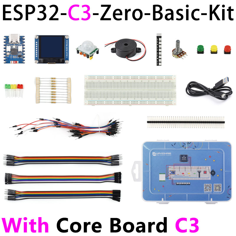 ESP32-S3/C6/C3 Zero Starter Learning Kit Diy School Kit Arduino /MicroPython /ESP-IDF