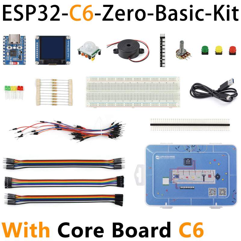ESP32-S3/C6/C3 Zero Starter Learning Kit Diy School Kit Arduino /MicroPython /ESP-IDF