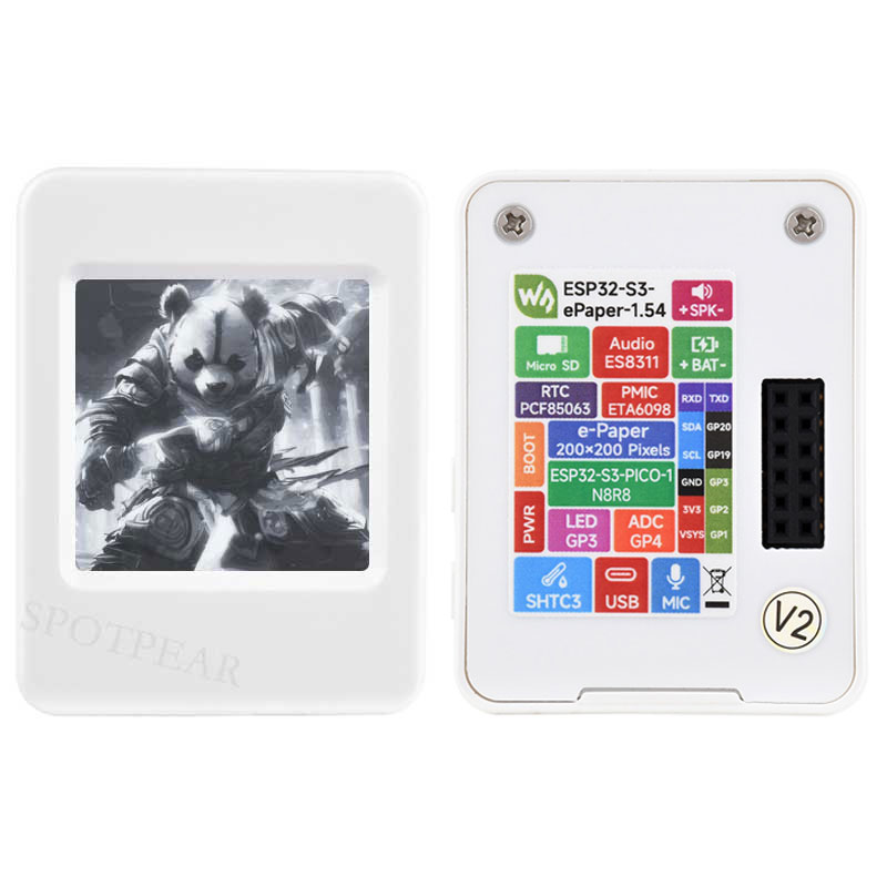 ESP32-S3 AI 1.54-inch e-Paper Ink Screen 1.54inch Display AIoT Development Board  Deepseek