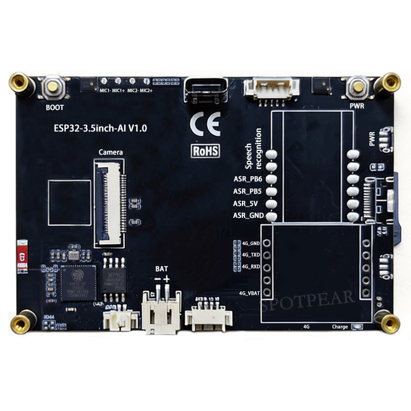 ESP32-S3 MAX AI Camera 3.5inch LCD Dual MIC Development Board Display 320x480 3.5 inch TouchScreen Voice Interruption Object Recognition