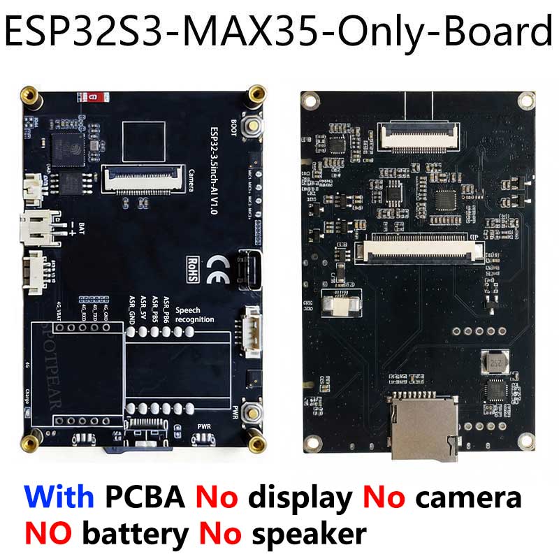 ESP32-S3 MAX AI Camera 3.5inch LCD Dual MIC Development Board Display 320x480 3.5 inch TouchScreen Voice Interruption Object Recognition