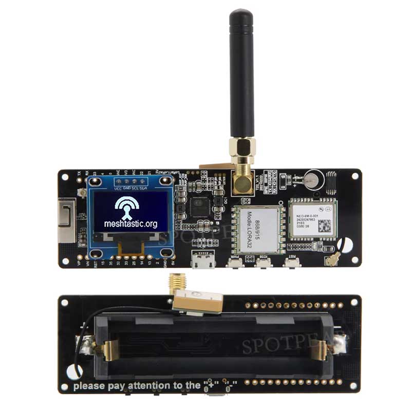 For TTGO Meshtastic T-Beam V1.2 ESP32 LoRa GPS Development Board OLED Display SX1278/SX1276 433/868/915/923MHz For LILYGO