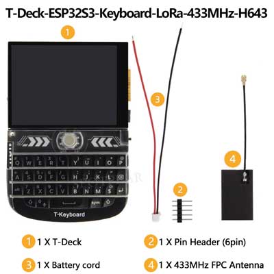 For T-Deck ESP32-S3 SX1262 LoRa WAN 2.8 inch LCD TouchScreen Display Blackberry KeyBoard For LILYGO