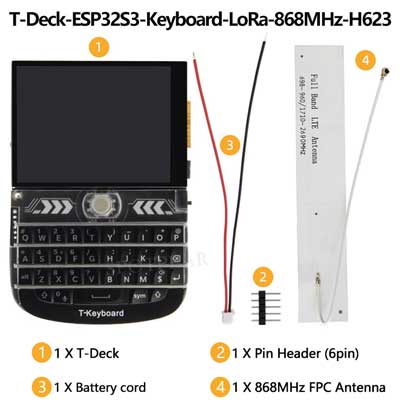 For T-Deck ESP32-S3 SX1262 LoRa WAN 2.8 inch LCD TouchScreen Display Blackberry KeyBoard For LILYGO