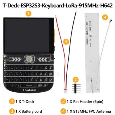 For T-Deck ESP32-S3 SX1262 LoRa WAN 2.8 inch LCD TouchScreen Display Blackberry KeyBoard For LILYGO