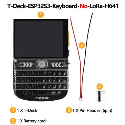 For T-Deck ESP32-S3 SX1262 LoRa WAN 2.8 inch LCD TouchScreen Display Blackberry KeyBoard For LILYGO