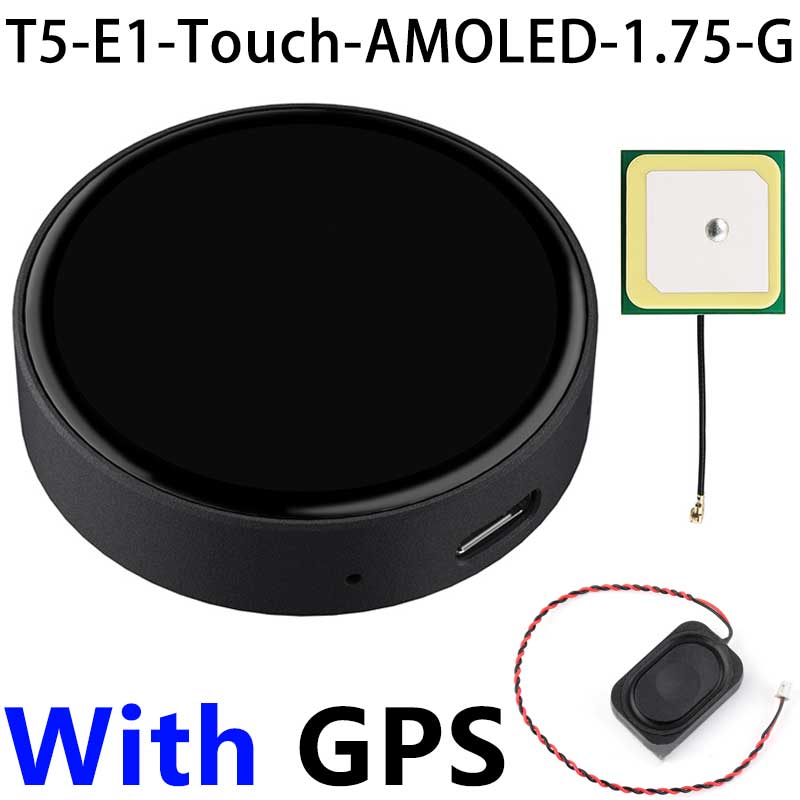 Tuya AI Voice Robot T5-E1 1.75 inch Round AMOLED TouchScreen GPS For XiaoZhi Development Board