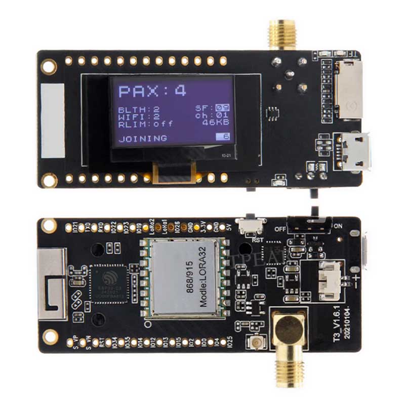 TTGO LoRa32 V2.1_1.6 ESP32 LoRa OLED 0.96 inch Paxcounter/Disaster-Radio CH9102 SX1278/SX1276 433/868/915/923Mhz For LILYGO