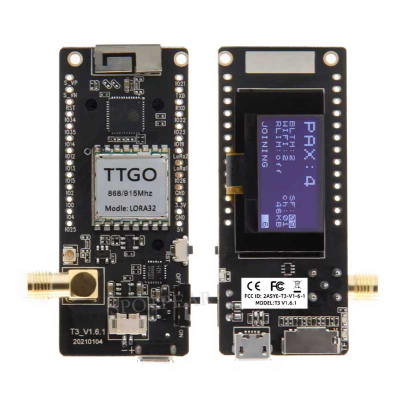 TTGO LoRa32 V2.1_1.6 ESP32 LoRa OLED 0.96 inch Paxcounter/Disaster ...