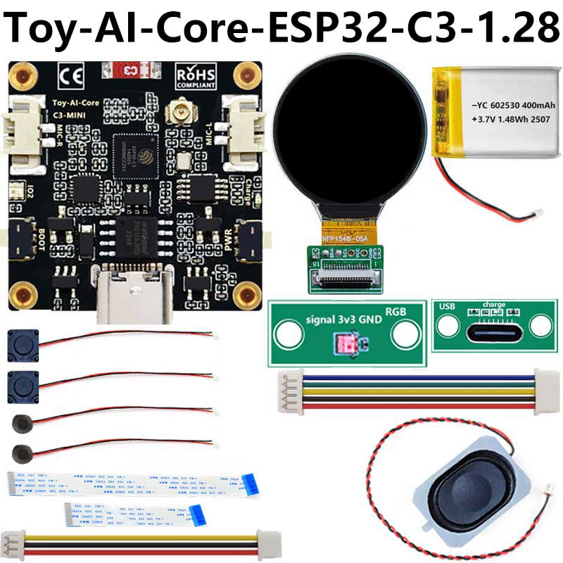 ESP32 C3 Voice Robot Mini Development Board AI DeepSeek Toy Doll Core 1.28 inch 1.54inch LCD