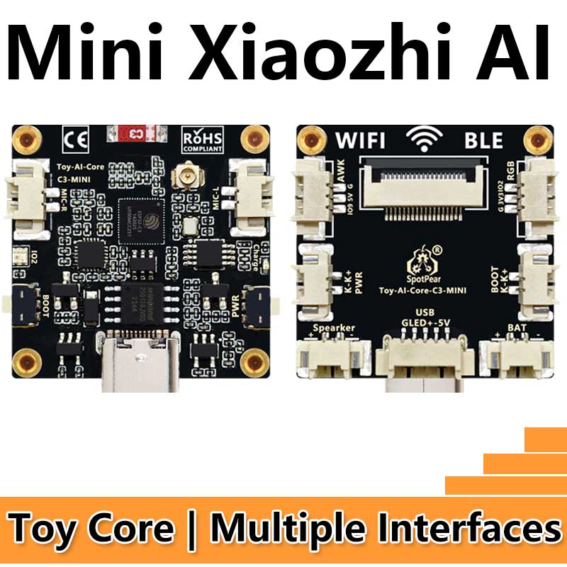 ESP32 C3 Voice Robot Mini Development Board AI DeepSeek Toy Doll Core 1.28 inch 1.54inch LCD