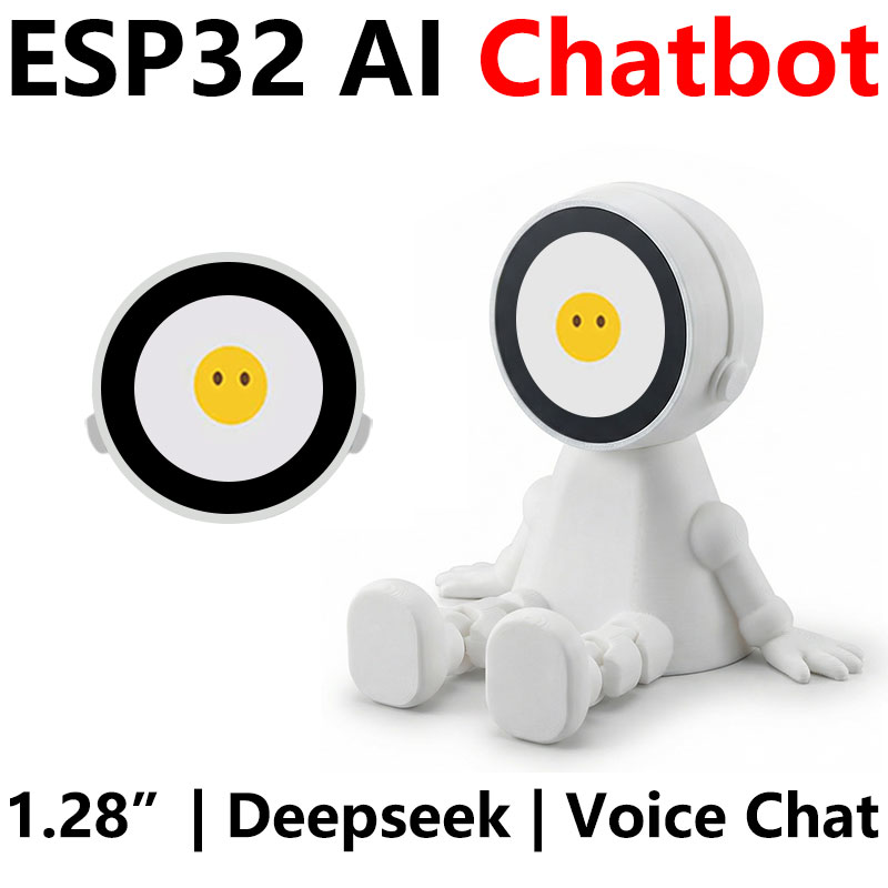 ESP32 AI Voice Chat Robot 1.28inch Development Board with 1.28 inch Round LCD Display Screen Deepseek