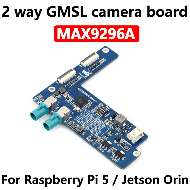 MAX9296A GMSL Camera Adapter Board 2-Ch High-Speed And Low-Latency Transmission For Raspberry Pi 5 Jetson Orin Nano/NX