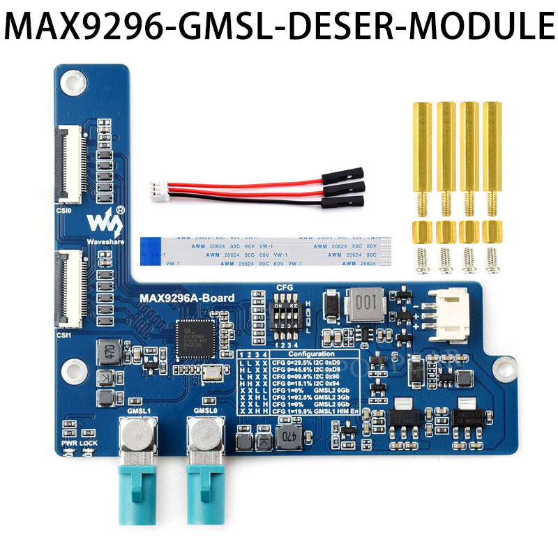 MAX9296A GMSL Camera Adapter Board 2-Ch High-Speed And Low-Latency Transmission For Raspberry Pi 5 Jetson Orin Nano/NX
