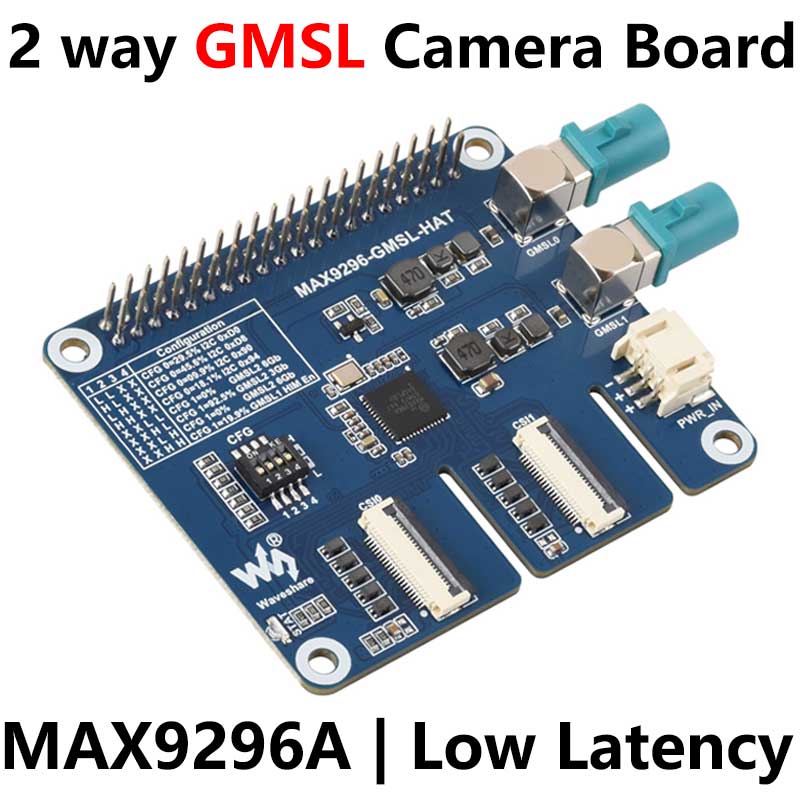MAX9296A GMSL Camera Adapter Board 2-Ch High-Speed And Low-Latency Transmission Long distance For Raspberry Pi 5 Jetson Orin Nano/NX