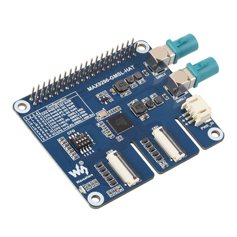 MAX9296A GMSL Camera Adapter Board 2-Ch High-Speed And Low-Latency Transmission Long distance For Raspberry Pi 5 Jetson Orin Nano/NX