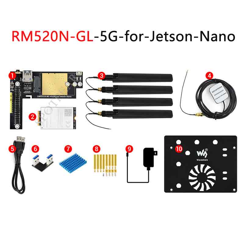 5G/4G/3G module designed for Jetson Nano, multi mode multi band, Options for 5G Module