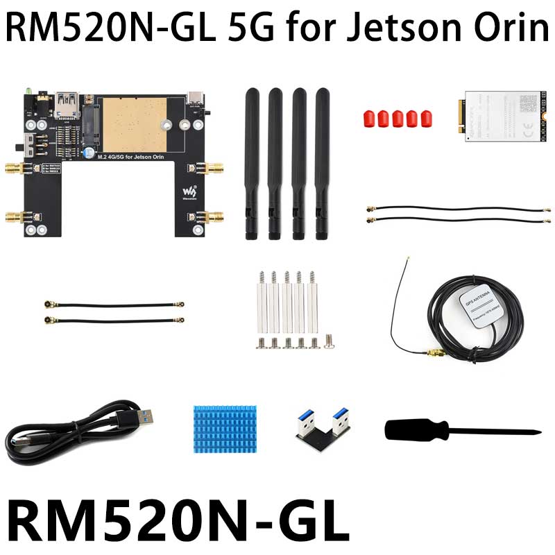Jetson Orin 5G/4G/3G expansion board GNSS GPS RM520N-GL