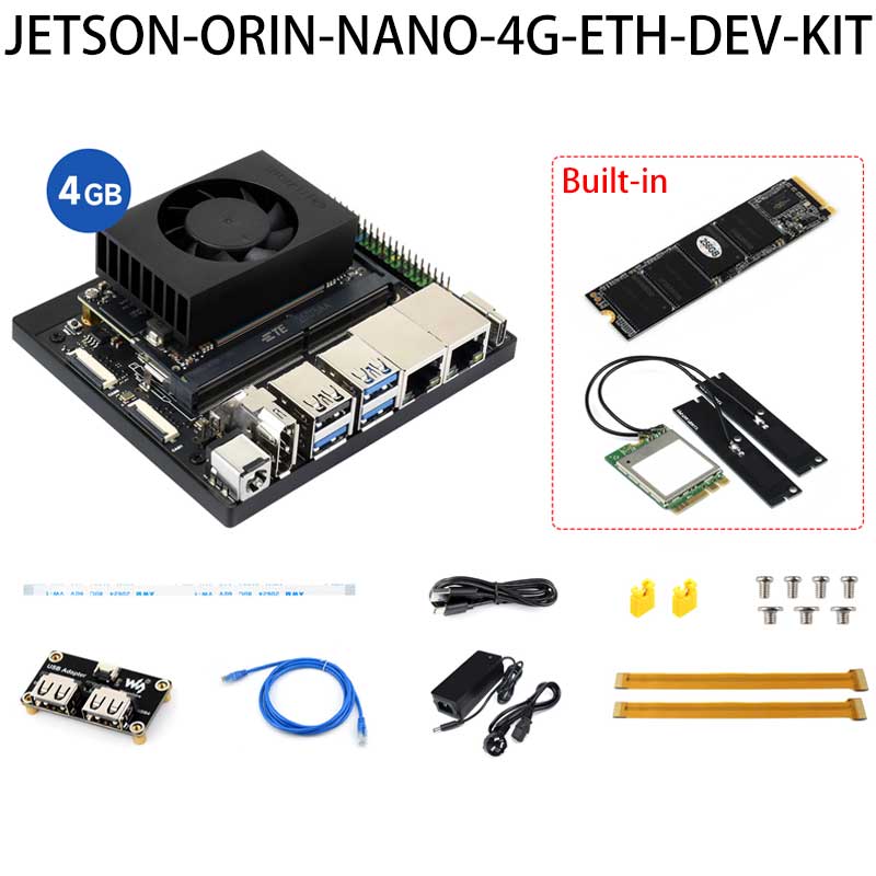 Jetson Orin Nano SUPER 4GB/8GB 34TOPS/67TOPS Dual Ethernet AI Development Board
