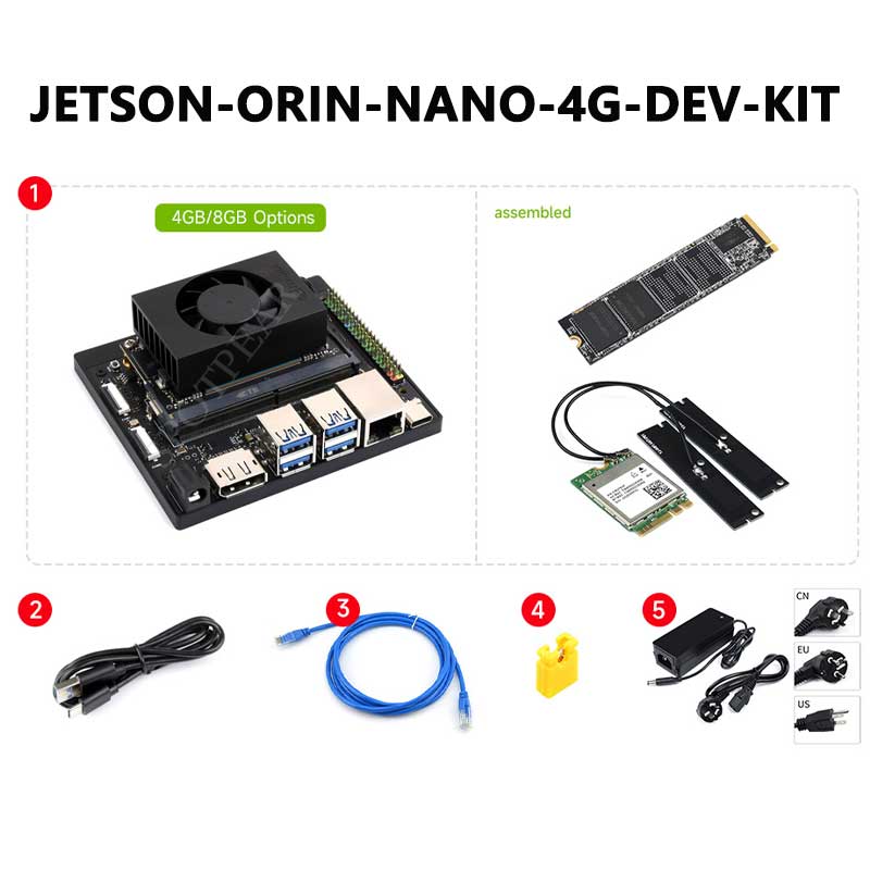 NVIDIA Jetson Orin Nano Developer Kit 4GB/8GB AI 40Tops China-Kit For Embedded and Edge Systems