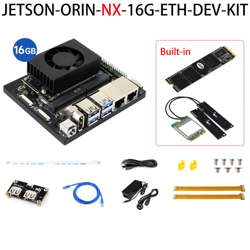 Jetson Orin NX SUPER 8GB/16GB 117TOPS/157TOPS Dual Ethernet AI Development Board