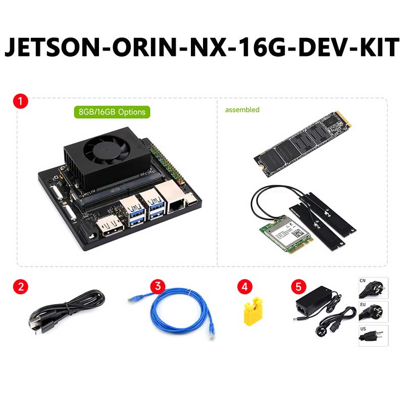 NVIDIA Jetson Orin NX Developer Kit 8GB/16GB AI 70Tops China-Kit For Embedded and Edge Systems