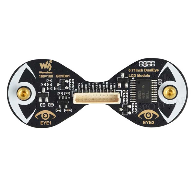 Electronic EYE 0.71 inch Round Double LCD Display Dual Screen For Arduino Raspberry Pi ESP32 Pico STM32