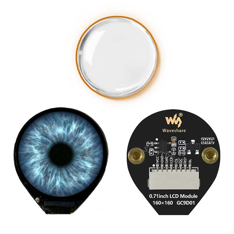 Electronic EYE 0.71 inch Round LCD Display Screen For Arduino Raspberry Pi ESP32 Pico STM32