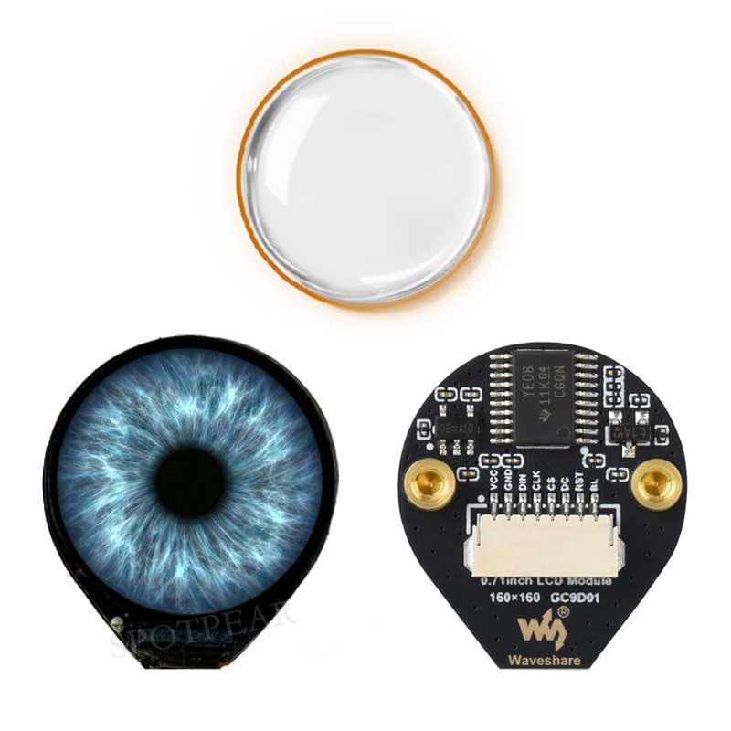 Electronic EYE 0.71 inch Round LCD Display Screen For Arduino Raspberry Pi ESP32 Pico STM32