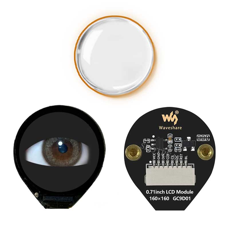 Electronic EYE 0.71 inch Round LCD Display Screen For Arduino Raspberry Pi ESP32 Pico STM32