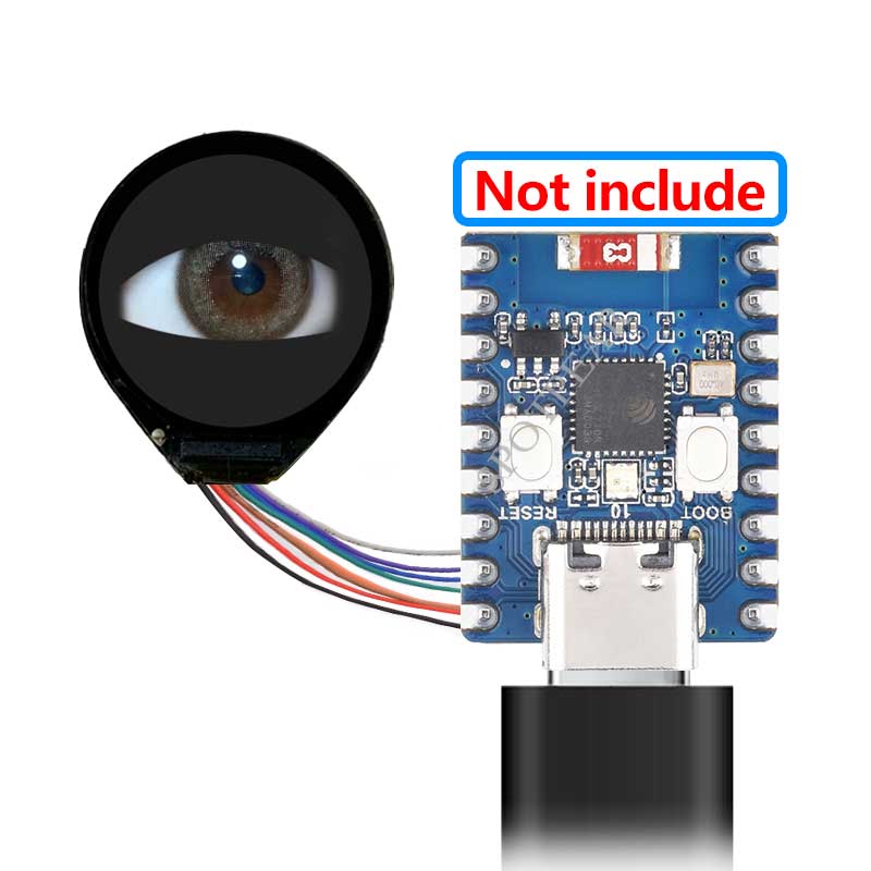 Electronic EYE 0.71 inch Round LCD Display Screen For Arduino Raspberry Pi ESP32 Pico STM32