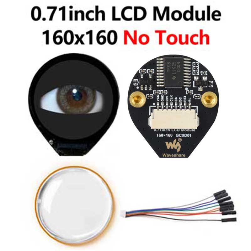 Electronic EYE 0.71 inch Round LCD Display Screen For Arduino Raspberry Pi ESP32 Pico STM32