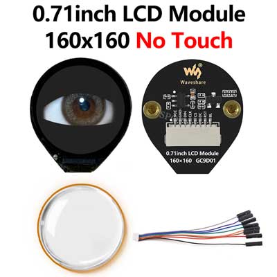 Electronic EYE 0.71 inch Round LCD Display Screen For Arduino Raspberry Pi ESP32 Pico STM32