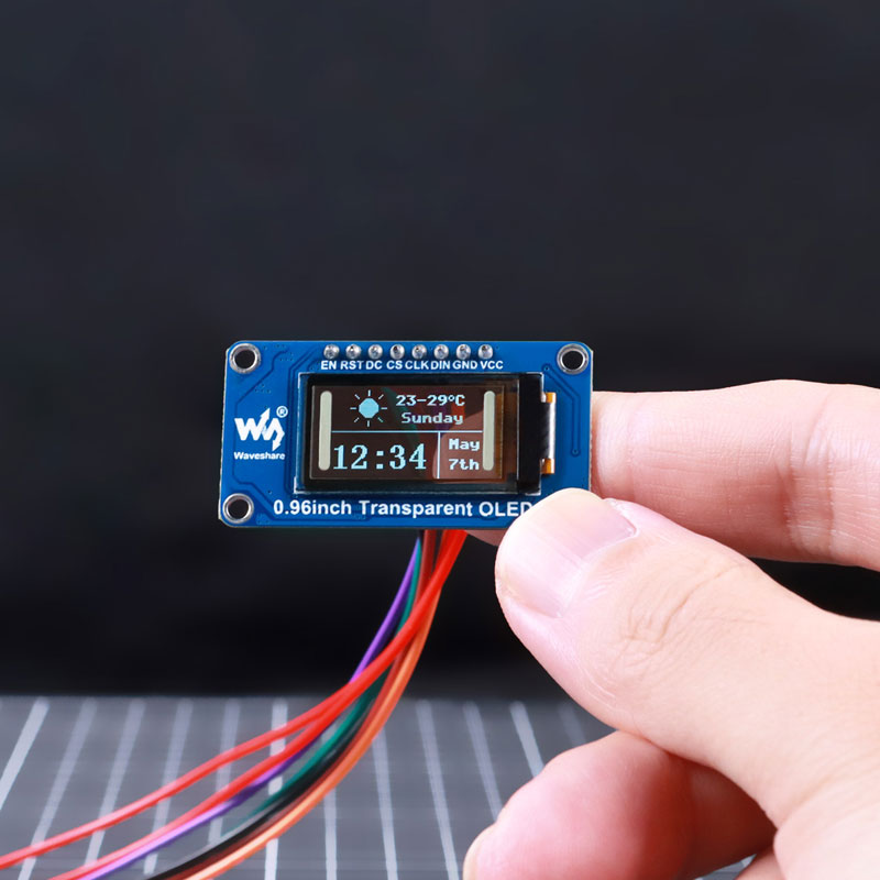 0.96inch Transparent OLED 128×64 SSD1312 For Arduino/Raspberry Pi /ESP32 /STM32