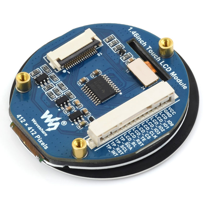 1.46inch LCD TouchScreen Display 412×412 SPD2010 For Arduino /Raspberry Pi /ESP32 /Pico /STM32