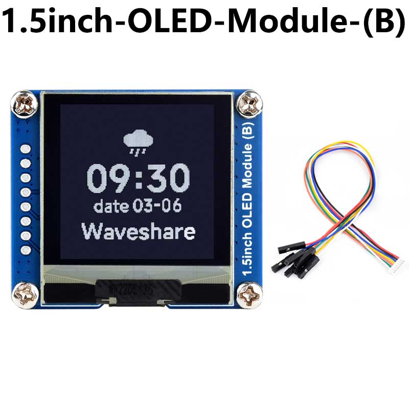 1.5inch OLED Display Module Black White Color Display SPI/I2C 128×128 For Arduino Raspberry Pi STM32