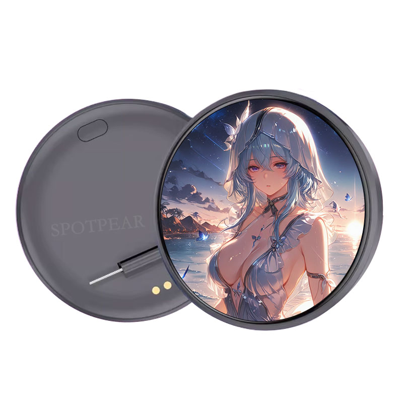 1.85-inch Round LCD Electronic Badge Display 1.85inch TouchScreen Concert Anime Convention Brooches Badges bag charms pendants
