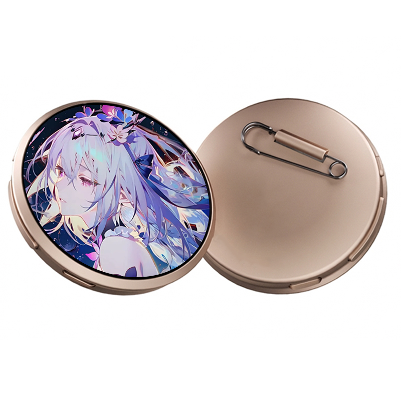 1.85-inch Round LCD Electronic Badge Display 1.85inch TouchScreen Speaker Concert Anime Convention Brooches
