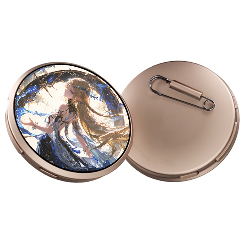 1.85-inch Round LCD Electronic Badge Display 1.85inch TouchScreen Speaker Concert Anime Convention Brooches