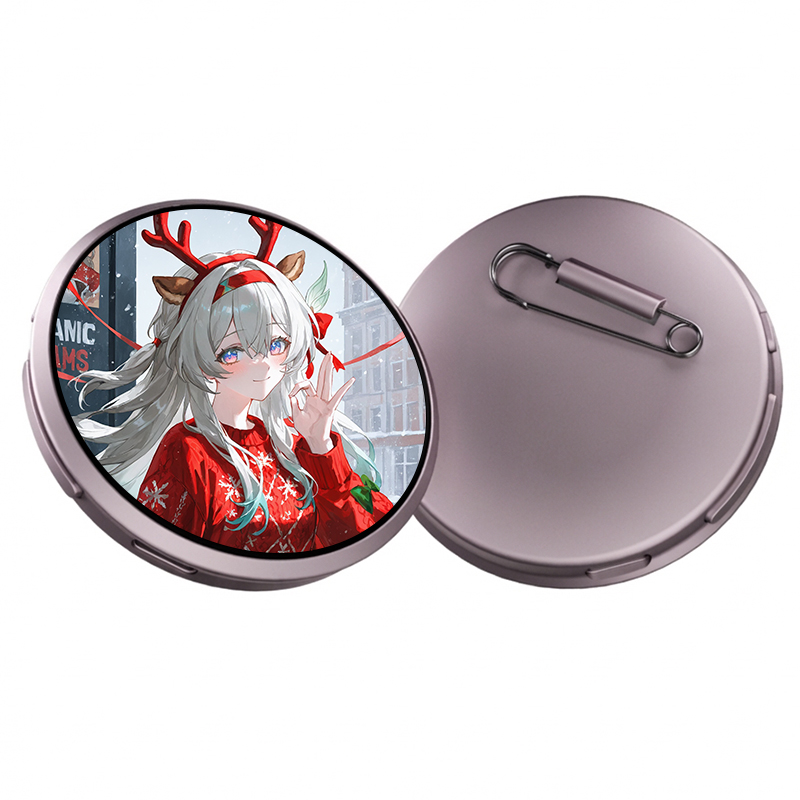 1.85-inch Round LCD Electronic Badge Display 1.85inch TouchScreen Speaker Concert Anime Convention Brooches
