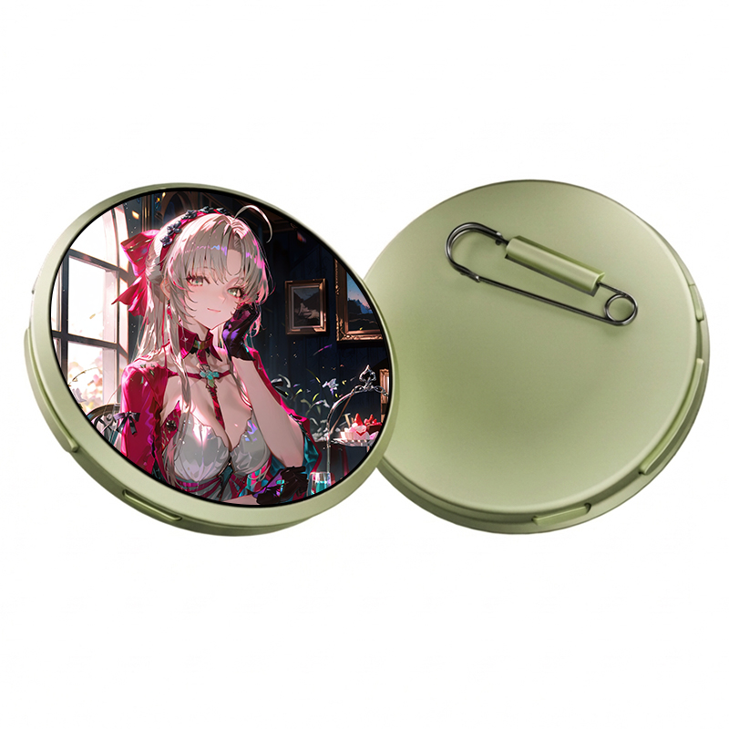 1.85-inch Round LCD Electronic Badge Display 1.85inch TouchScreen Speaker Concert Anime Convention Brooches