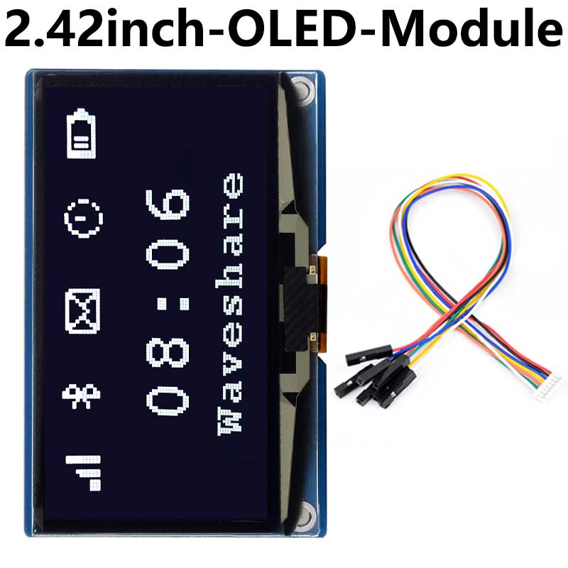 2.42 inch OLED Module with SPI/I2C Communication White/Yellow Display 128×64 Resolution