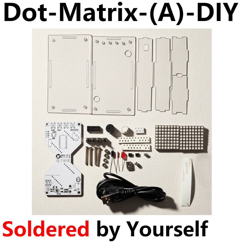 Cyberpunk LED Matrix Hourglass Gravity Sensor DIY Countdown Timer Clock STEM Educational Soldering Project for Beginners & Adult