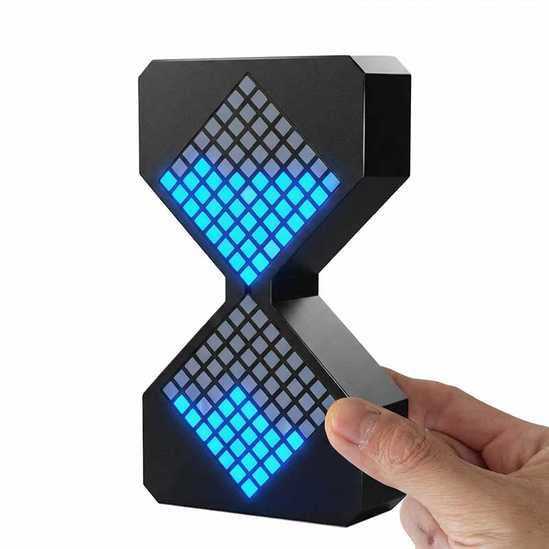 Cyberpunk LED Matrix Hourglass Gravity Sensor DIY Countdown Timer Clock STEM Educational Soldering Project for Beginners & Adult gyroscope