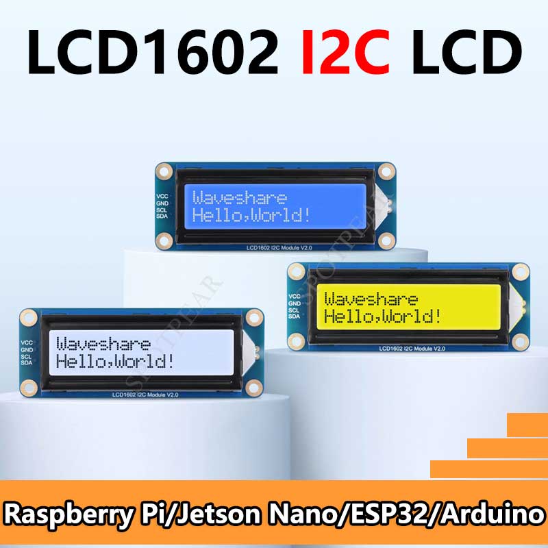 LCD1602 I2C Module PWM Adjustable backlight 3.3V/5V For Arduino/ Raspberry Pi/ Pico/ Jetson Nano/ ESP32