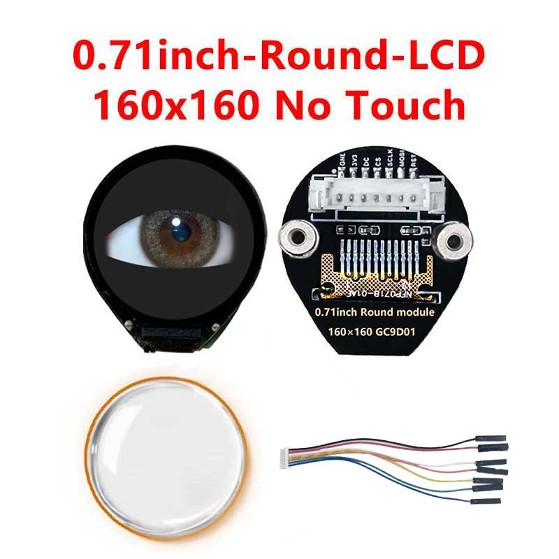 Electronic EYE 0.71inch Round LCD Display Screen For Arduino Raspberry Pi ESP32 Pico STM32