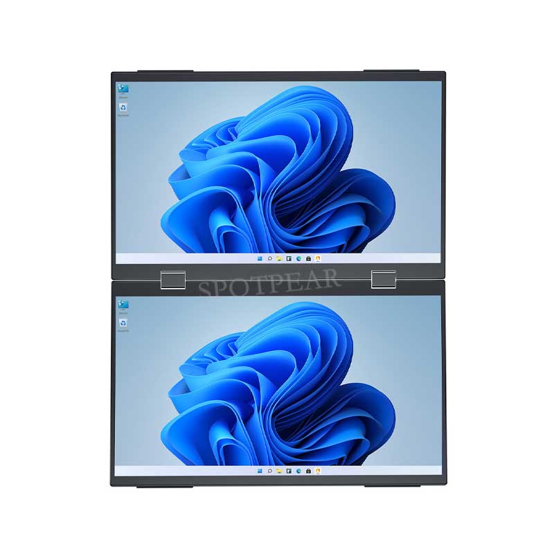 15.6 inch Dual LCD Computer PC Monitor Display Double Secondary Screen Type C Mini HDMI 1080P For Windows/MacOS