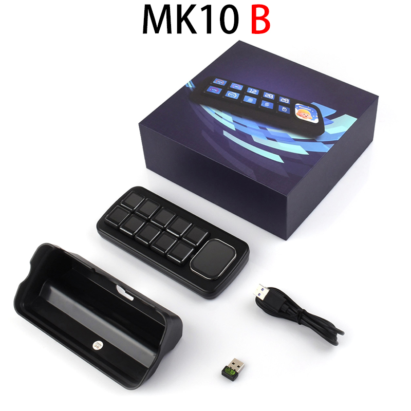 Computer AI Deepseek Mechanical Voice Keyboard Linux 10x0.85inch LCD Screen Customize keys + 2.01 inch Secondary Display