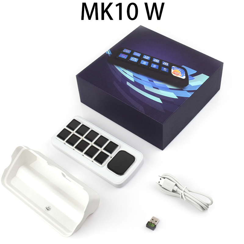 Computer AI Deepseek Mechanical Voice Keyboard Linux 10x0.85inch LCD Screen Customize keys + 2.01 inch Secondary Display